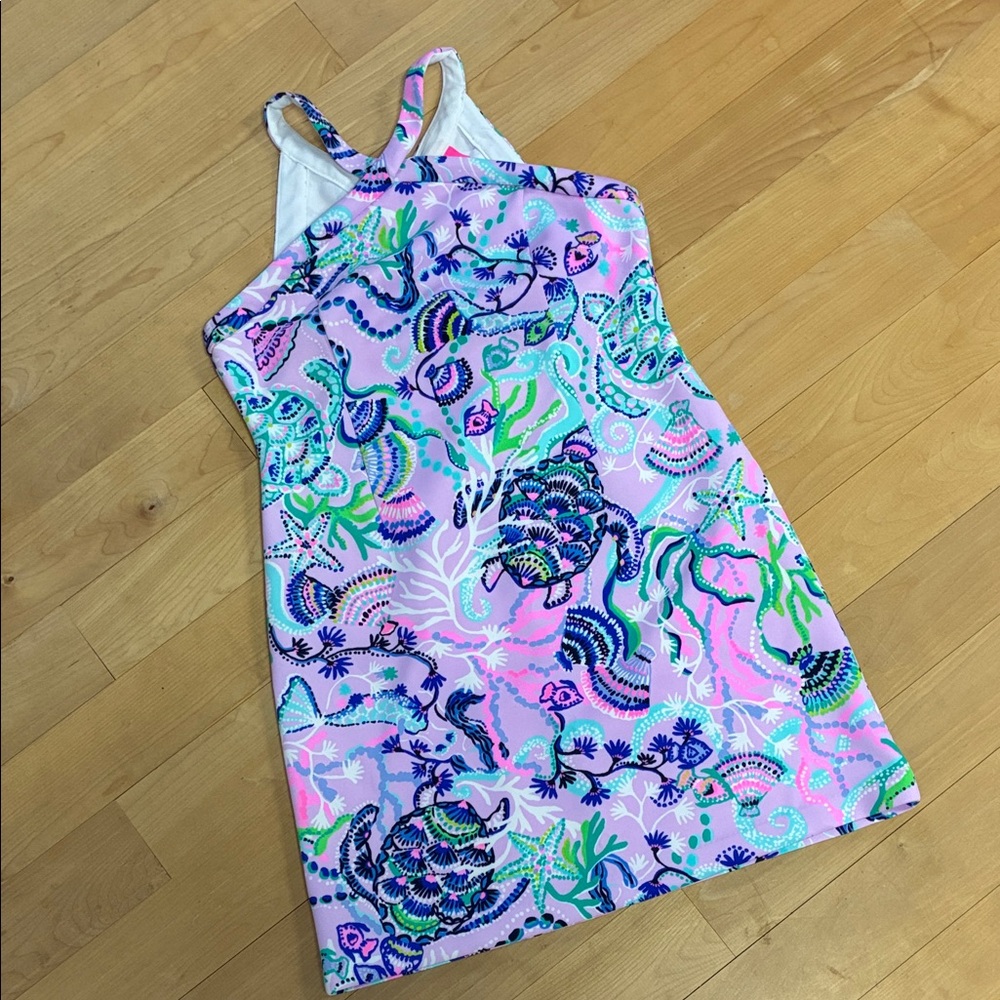 Lilly Pulitzer Pink Multicolor Sea Turtle Print Dress